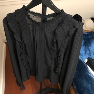 Zara Sheer lace shirt S/M